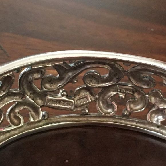 Vintage BARSE Filigree Sterling Silver Cuff - Picture 5 of 5